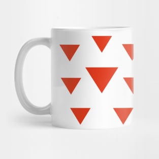 Inverted red triangle Mug